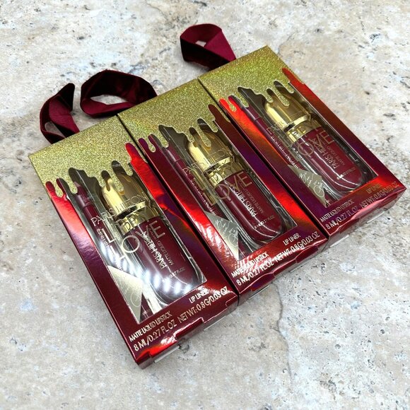 Lot of 3 Paris Hilton Lippy Love Matte Liquid Lipstick Lip Liner Kit New - Picture 9 of 9